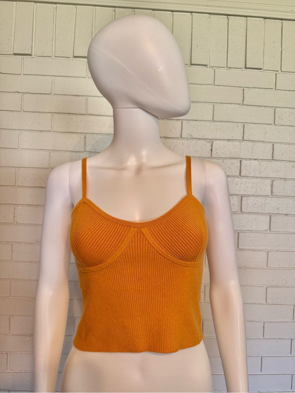 Madewell Corset-Detail Crop Sweater Tank